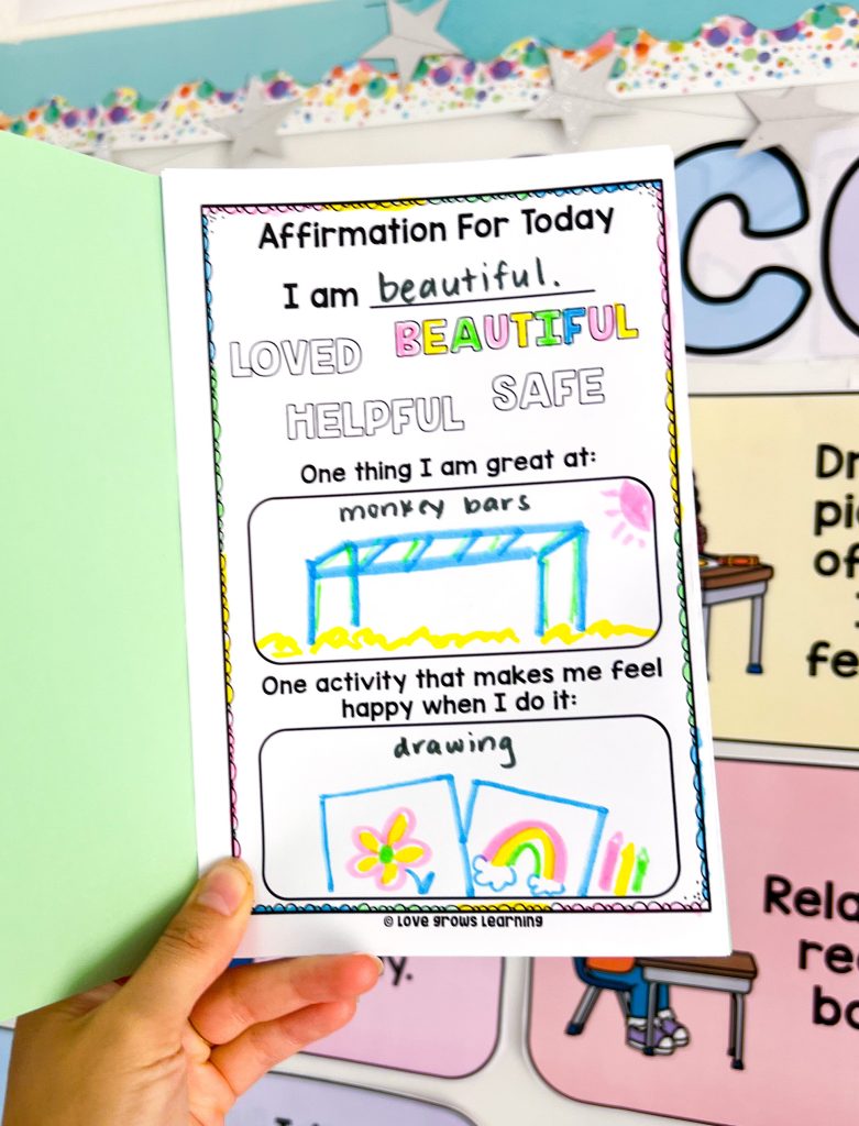 self esteem activity for kids